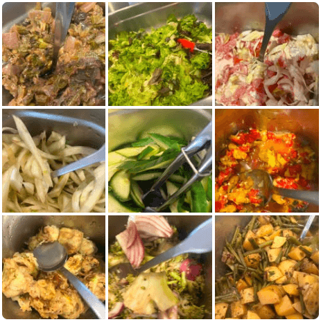 Ingrédients frais du salade bar